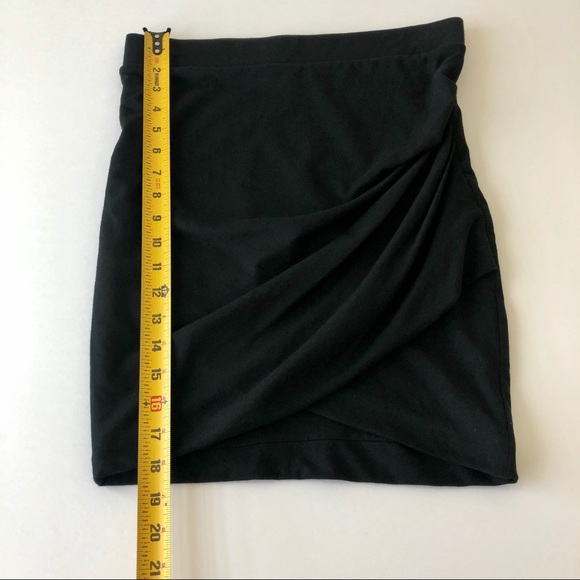 Express asymmetrical wrap front bodycon black mini skirt size extra small - Picture 7 of 10